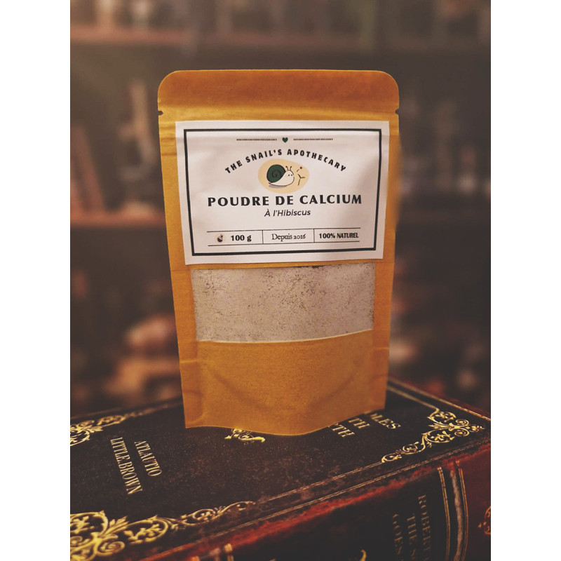 Complément Calcium & Hibiscus pour Escargots, Isopodes et autres invertébrés - Gamme Les Permanents - The Snail's Apothecary Complément Calcium & Hibiscus pour Escargots, Isopodes et autres invertébrés - Gamme Les Permanents - The Snail's Apothecary